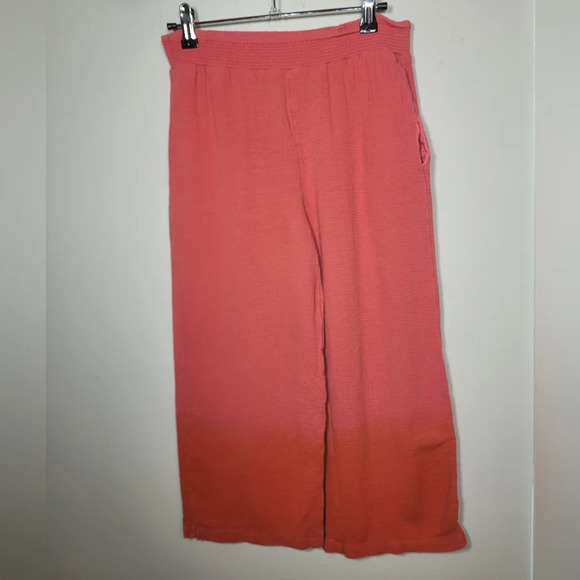 Dolan by Anthropologie Double Gauze Ombre Cotton Cropped Pants sz M - Picture 1 of 10